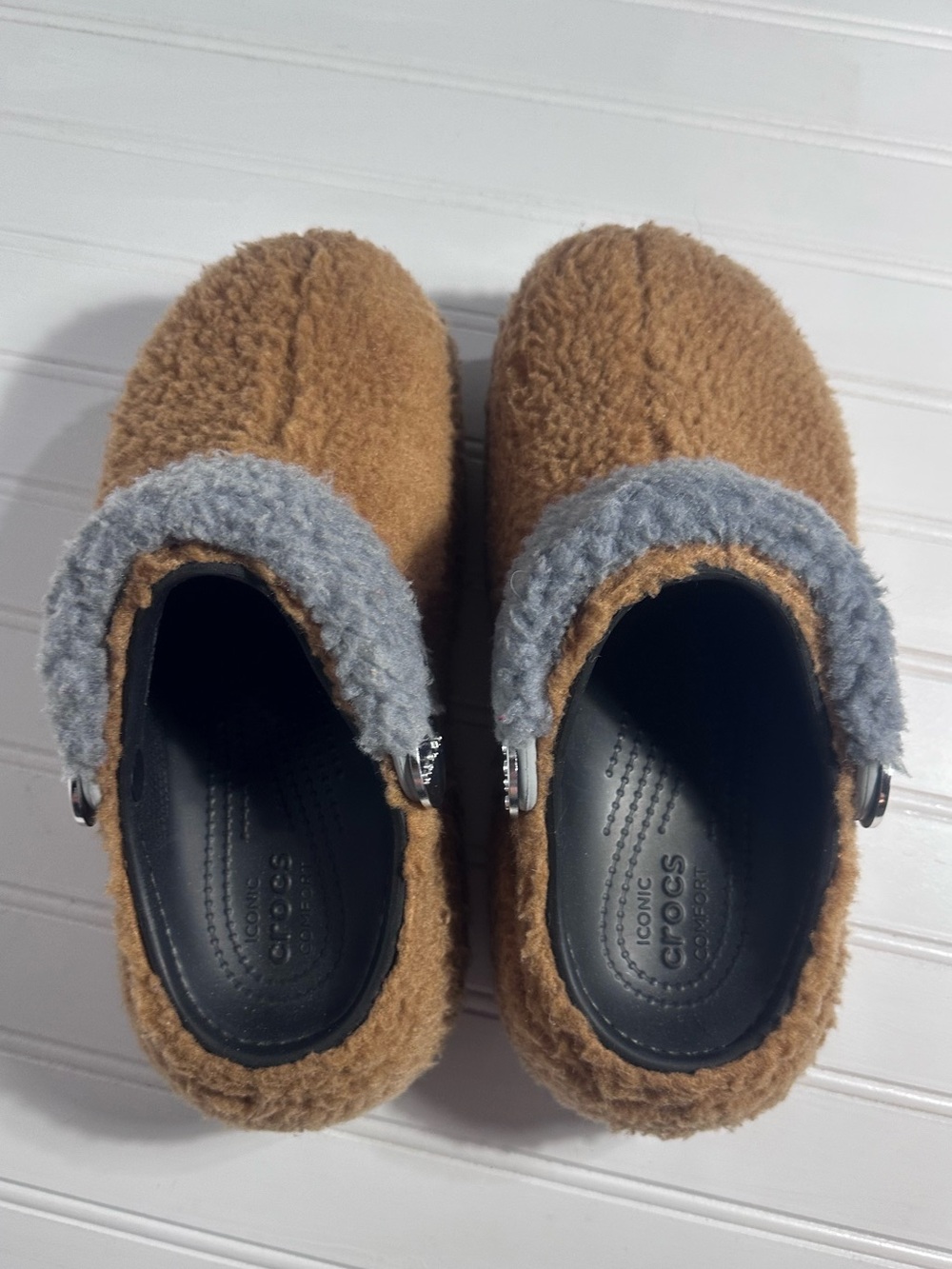 Crocs x Lil Nas X platform Mega Crush clogs brown Sherpa women’s 8 - Picture 6 of 10